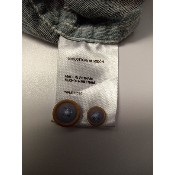 Weatherproof Blue Orange Casual Button Down Short Sleeved Shirt Size XXL - Picture 4 of 5